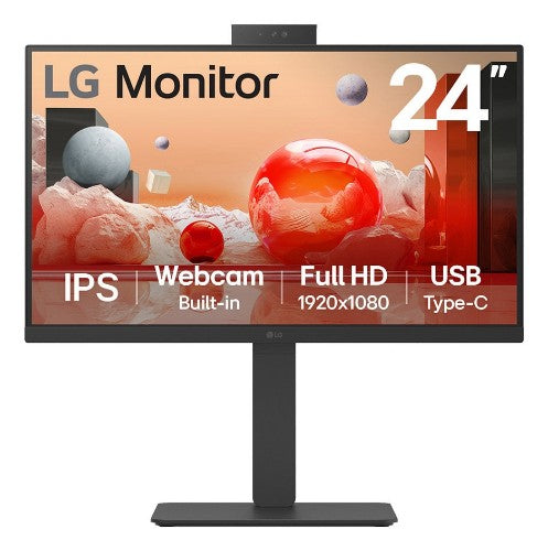LG 24BA650-I computer monitor 23.8" 1920 x 1080 pixels Full HD Black