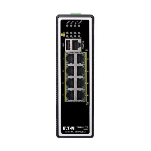 Tripp Lite NGI-M08POE8-L2 network switch Managed Gigabit Ethernet (10/100/1000) Power over Ethernet (PoE) Black