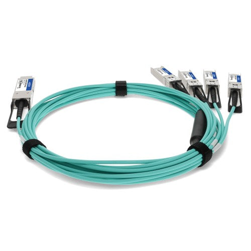 AddOn Networks QSFP-4SFP-AOC15M-EX-AO InfiniBand/fibre optic cable 590.6" (15 m) QSFP+ AOC Turquoise