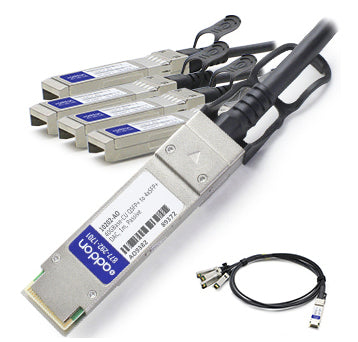 AddOn Networks 1m QSFP+ - 4xSFP+ InfiniBand/fibre optic cable 39.4" (1 m) QSFP+ 4xSFP+ Black