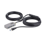 StarTech.com U01043-USB-EXTENDER interface hub USB 3.2 Gen 1 (3.1 Gen 1) Type-A 5000 Mbit/s Black, Silver