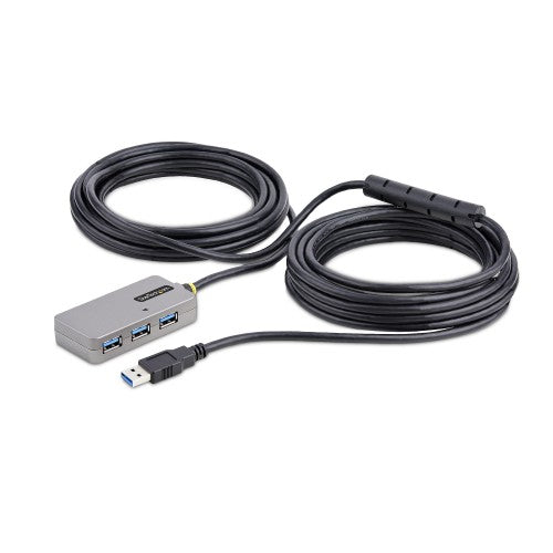 StarTech.com U01043-USB-EXTENDER interface hub USB 3.2 Gen 1 (3.1 Gen 1) Type-A 5000 Mbit/s Black, Silver