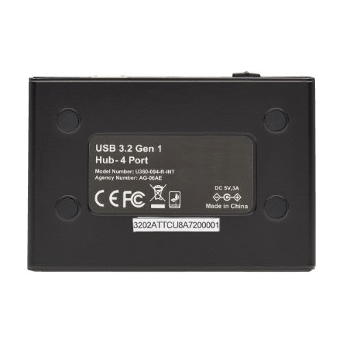 Tripp Lite U360-004-R-INT interface hub USB 3.2 Gen 1 (3.1 Gen 1) Type-B 5000 Mbit/s Black