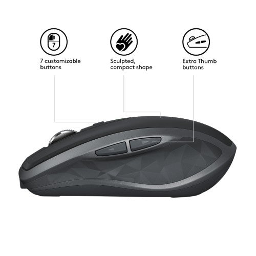 Logitech MX Anywhere 2S Wireless Mobile mouse Office Right-hand RF Wireless + Bluetooth 4000 DPI
