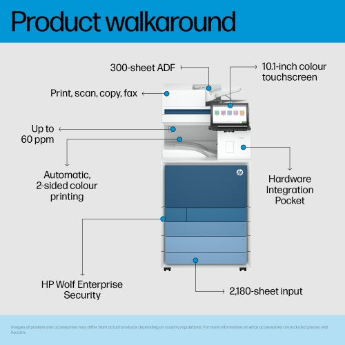 HP LaserJet Enterprise 8801z Multifunction Color Printer, Only Ethernet; Duplex; Copier, Scanner