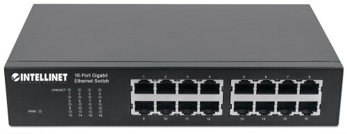 Intellinet 561068 network switch Unmanaged L2 Gigabit Ethernet (10/100/1000) 1U Black