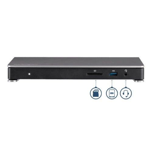 StarTech.com TB3DOCK2DPPD laptop dock/port replicator Wired USB 3.2 Gen 1 (3.1 Gen 1) Type-C Black