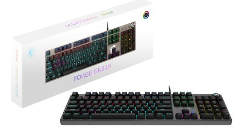 MSI FORGE GK310 COMBO - RED SWITCHES keyboard Mouse included Gaming USB QWERTY US English Black