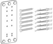 Ergotron Steel Stud Wall Mounting Kit Stainless steel