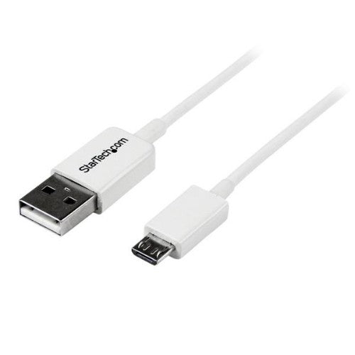 StarTech.com 1m USB 2.0 A/Micro-B m/m USB cable 39.4" (1 m) USB A Micro-USB B 0.48 Gbit/s White