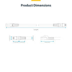 StarTech.com NLWH-1F-CAT8-PATCH networking cable White 12" (0.305 m) S/FTP (S-STP)