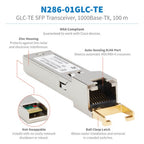 Tripp Lite N286-01GLC-TE network transceiver module Copper 1000 Mbit/s SFP