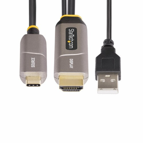 StarTech.com 146B-USBC-HDMI4K-AOC video cable adapter 598.4" (15.2 m) USB Type-C HDMI Type A (Standard) Black