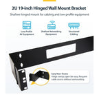 StarTech.com WALLMOUNTH2 rack cabinet 2U Wall mounted rack Black