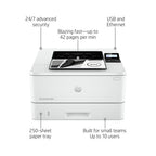 HP LaserJet Pro 4001n Black and white Printer, Ethernet Only