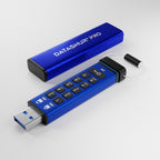 iStorage datAshur Pro USB3 256GB USB flash drive USB Type-A 3.2 Gen 1 (3.1 Gen 1) Blue