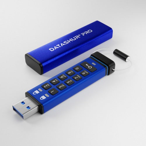iStorage datAshur Pro USB flash drive 4 GB USB Type-A 3.2 Gen 1 (3.1 Gen 1) Blue