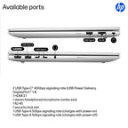 HP ProBook 4 G1q Next Gen AI PC Wolf Pro Security Edition Snapdragon X1-26-100 Laptop 14" WUXGA 32 GB LPDDR5x-SDRAM 1 TB SSD Wi-Fi 6E (802.11ax) Windows 11 Pro Silver