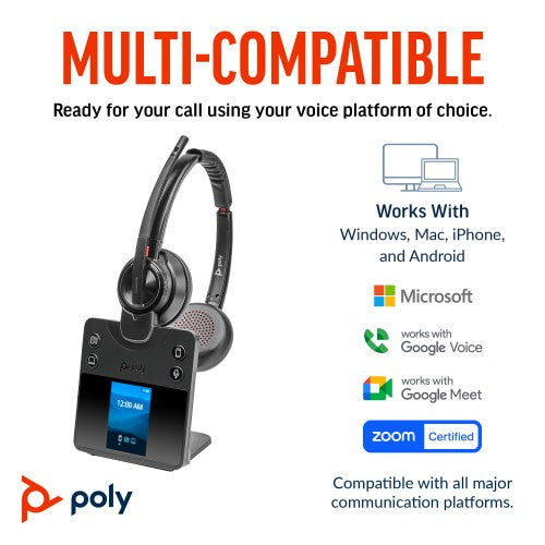 HP Poly Savi 8420 Office Stereo DECT 1920-1930 MHz Headset