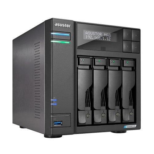 Asustor LOCKERSTOR 4 Gen2 (AS6704T) NAS Desktop Intel® Celeron® N N5105 4 GB DDR4 0 TB ADM Black