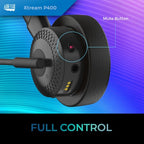 Adesso Xtream P400 Headset Wired & Wireless Head-band Business/Everyday USB Type-C / USB Type-A Bluetooth Charging stand Black