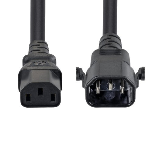 StarTech.com C14LC1314G15ABK10FT power cable Black 118.1" (3 m) C14 coupler C13 coupler