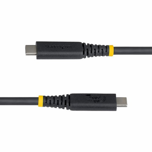 StarTech.com CC18IN40GUSB4TP USB cable USB4 Gen 3x2 17.7" (0.45 m) USB C 40 Gbit/s 240 W Black