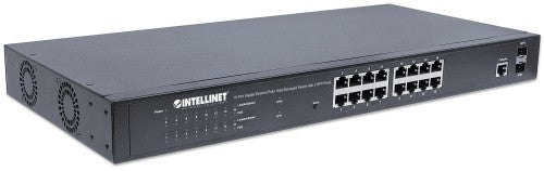 Intellinet 561341 network switch Managed L2+ Gigabit Ethernet (10/100/1000) Power over Ethernet (PoE) 1U Black