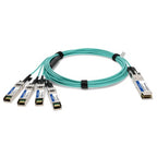 AddOn Networks QSFP-4SFP-AOC15M-FT-AO InfiniBand/fibre optic cable 590.6" (15 m) QSFP+ 4x SFP+ AOC Aqua color