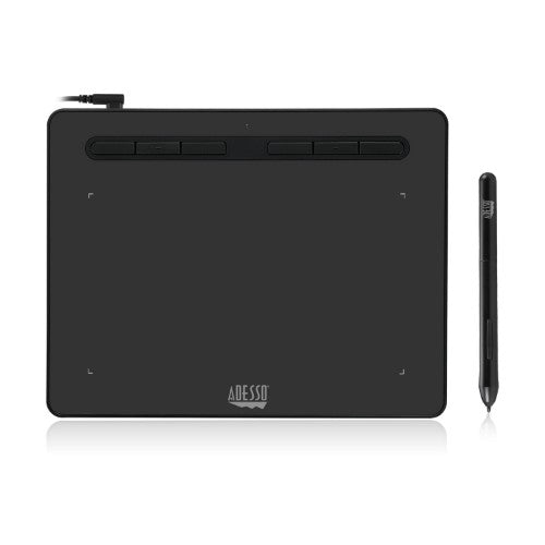 Adesso Cybertablet K10 graphic tablet Black 5080 lpi 10 x 5.6" (254 x 142.2 mm) USB