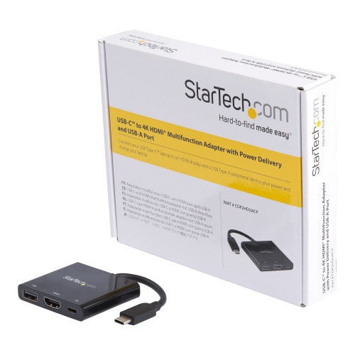 StarTech.com CDP2HDUACP laptop dock/port replicator Wired USB 3.2 Gen 1 (3.1 Gen 1) Type-C Black