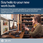 HP Poly Poly Voyager Free 60+ UC Carbon Black Earbuds +BT700 USB-C Adapter +Touchscreen Charge Case