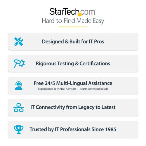 StarTech.com NLWH-1F-CAT8-PATCH networking cable White 12" (0.305 m) S/FTP (S-STP)