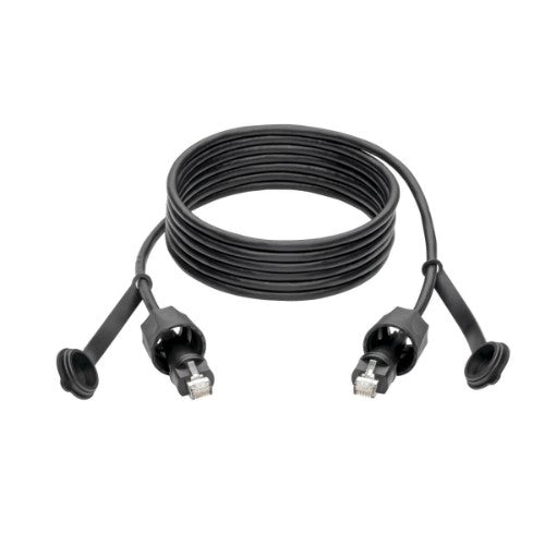 Tripp Lite Industrial Cat5e/Cat6 STP Patch Cable – RJ45 M/M, CMX Outdoor, IP67, 26 AWG, 3.05 m
