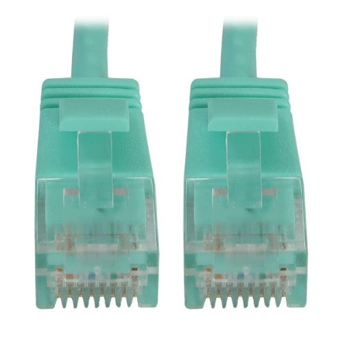Tripp Lite N261-S01-AQ networking cable Aqua color 11.8" (0.3 m) Cat6a U/UTP (UTP) Round