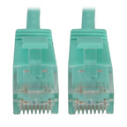 Tripp Lite N261-S01-AQ networking cable Aqua color 11.8" (0.3 m) Cat6a U/UTP (UTP) Round