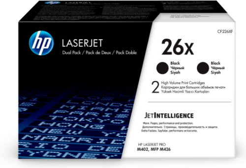 CF226XD (26X) Toner black, 9K pages, Pack qty 2