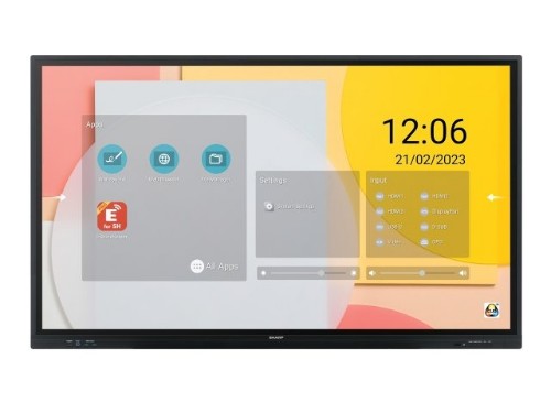Sharp PN-LC752 Digital signage flat panel 75" LCD Wi-Fi 450 cd/m² 4K Ultra HD Black Touchscreen Built-in processor Android 11 16/7