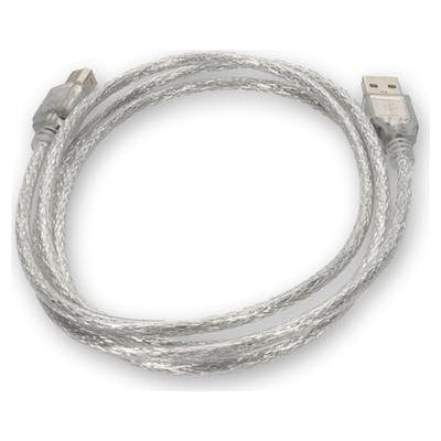 AddOn Networks USBEXTAB6CLR USB cable USB 2.0 72" (1.83 m) USB A USB B Transparent