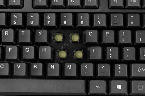 Adesso WKB-1320CB keyboard Mouse included Home RF Wireless QWERTY Black