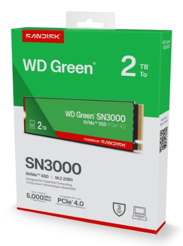 Western Digital Green WD SN3000 NVMe 2 TB M.2 PCI Express 4.0