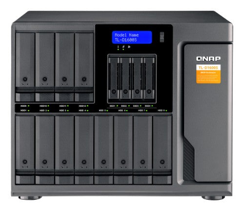 QNAP TL-D1600S-US storage drive enclosure HDD/SSD enclosure Black, Gray 2.5/3.5"