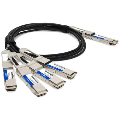 AddOn Networks Q400G-4Q56GPDAC1M-AO InfiniBand/fibre optic cable 39.4" (1 m) QSFP-DD 4x QSFP56 Black, Metallic