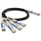 AddOn Networks Q400G-4Q56GPDAC1M-AO InfiniBand/fibre optic cable 39.4" (1 m) QSFP-DD 4x QSFP56 Black, Metallic