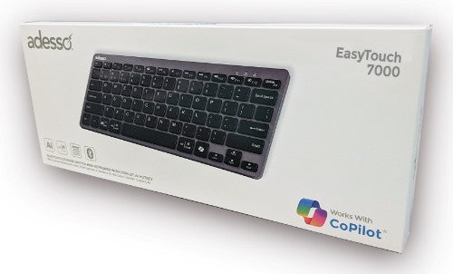 Adesso WKB-7000BB keyboard Home/Office Bluetooth QWERTY US English Black
