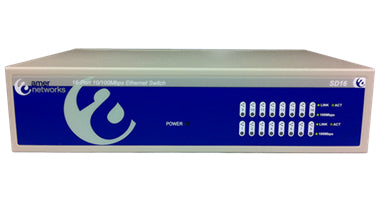 Amer Networks SD16 network switch Unmanaged Fast Ethernet (10/100) Blue, White
