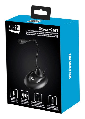 Adesso Xtream M1 Black Table microphone