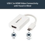 StarTech.com CDP2HDUCPW USB graphics adapter 3840 x 2160 pixels White