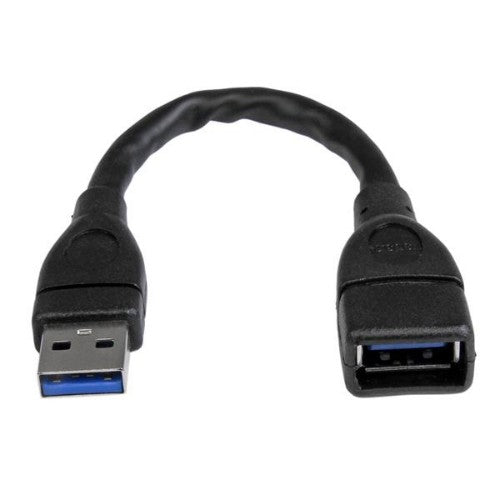 StarTech.com USB3EXT6INBK USB cable USB 3.2 Gen 1 (3.1 Gen 1) 5.98" (0.152 m) USB A 5 Gbit/s Black