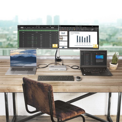 StarTech.com 129N-USBC-KVM-DOCK laptop dock/port replicator Wired USB 3.2 Gen 2 (3.1 Gen 2) Type-C Silver